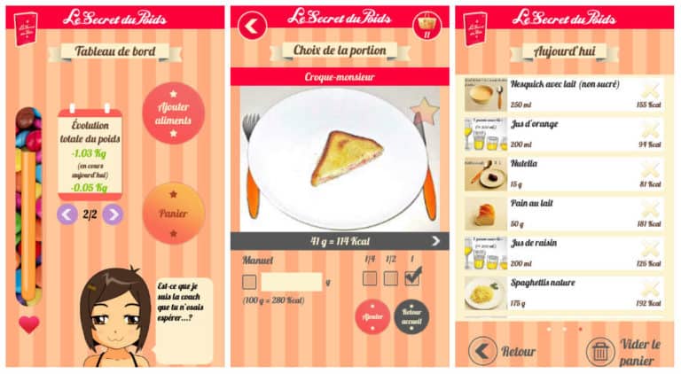 Application d'aide pour perdre du poids naturellement, elle permet de suivre les calories, référencer les repas, suivre les performances